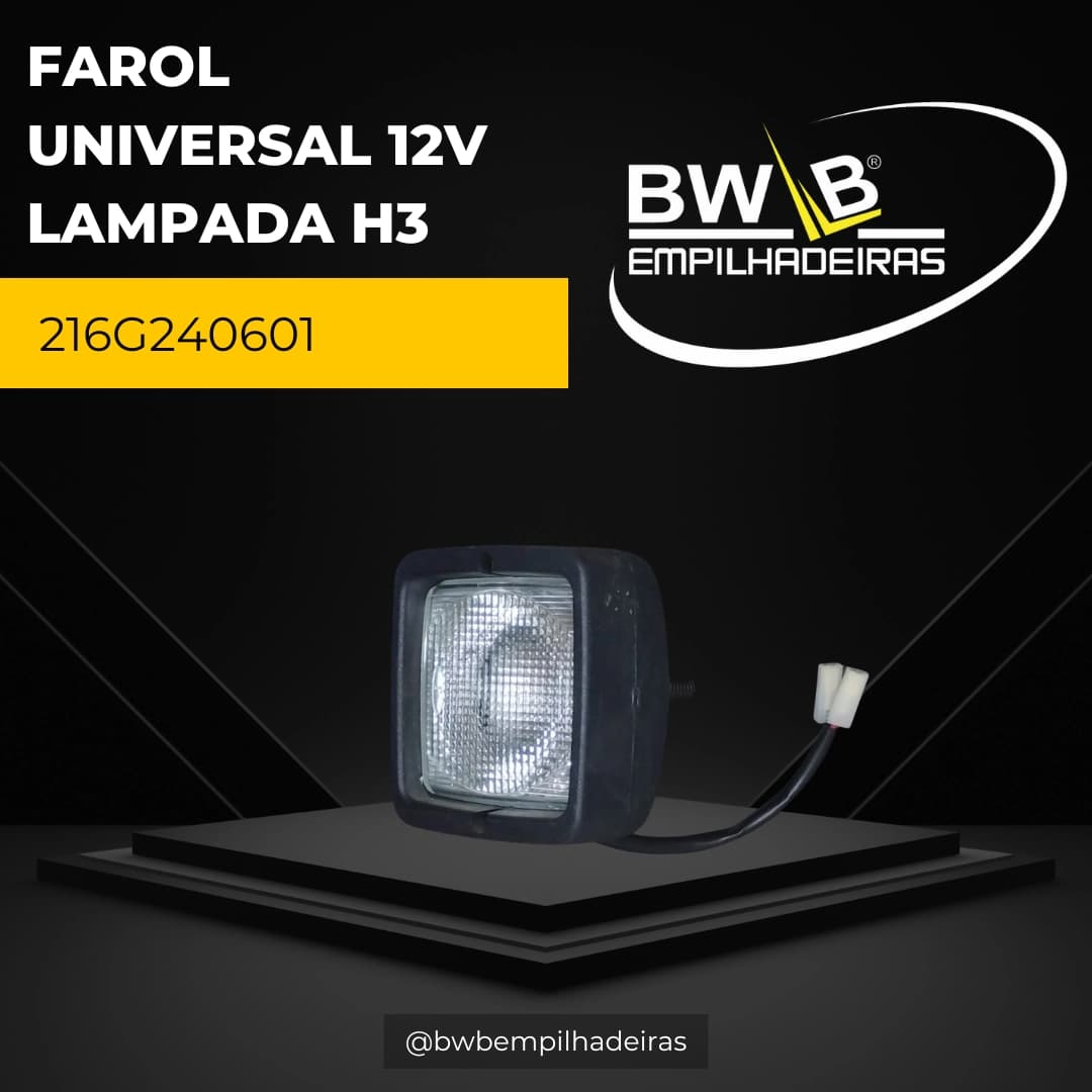 FAROL UNIVERSAL 12V LAMPADA H3