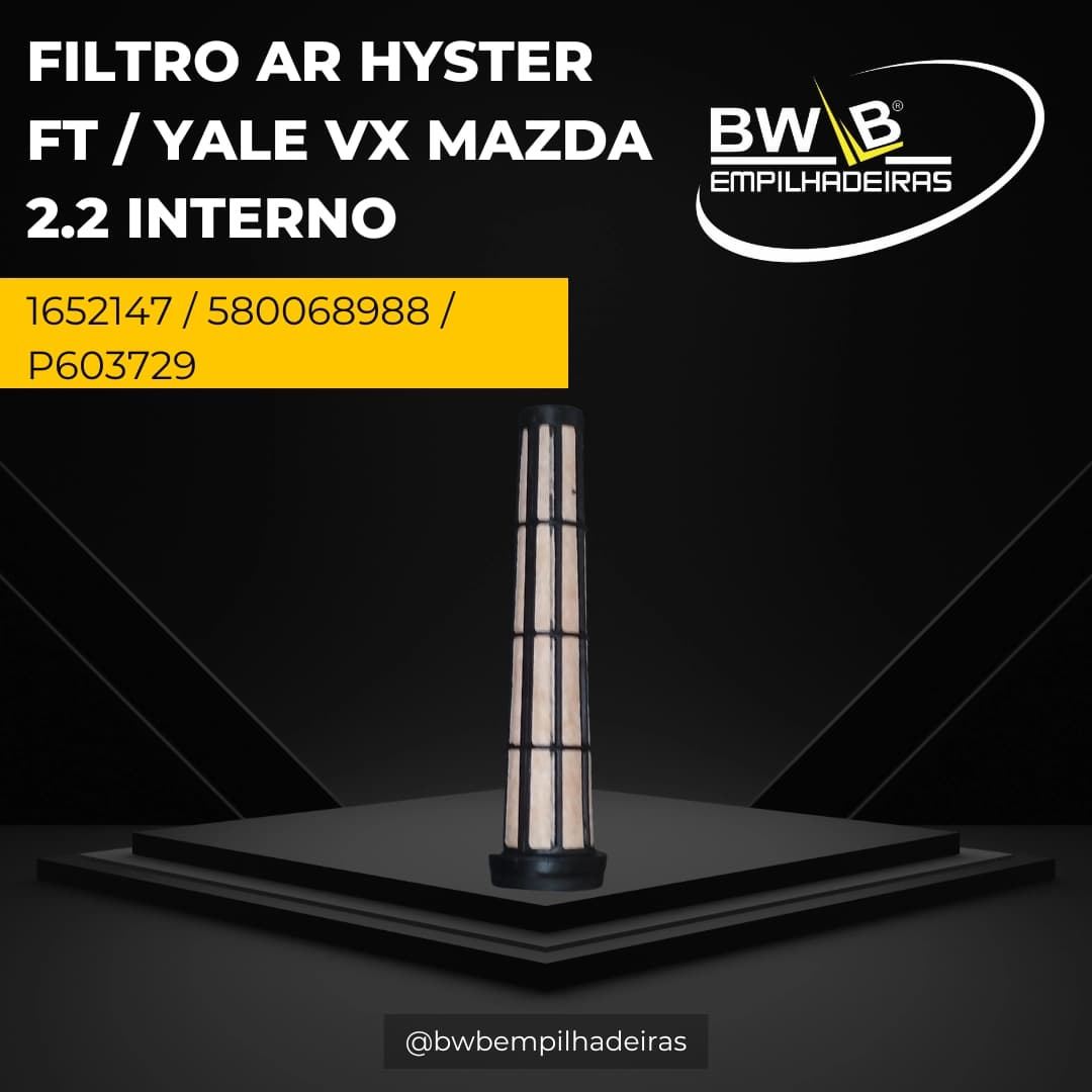 FILTRO AR HYSTER FT / YALE VX MAZDA 2.2 INTERNO