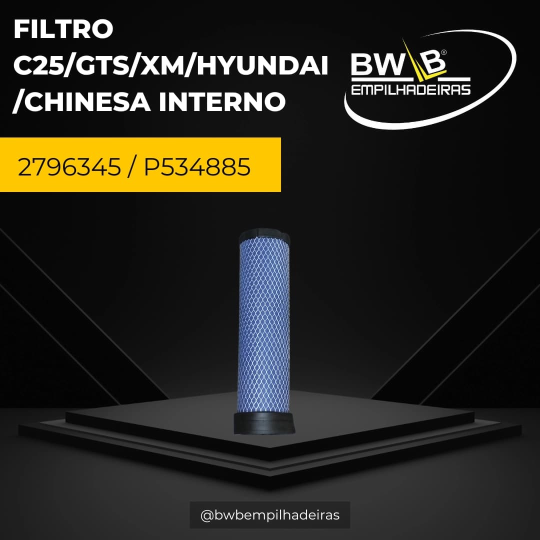 FILTRO C25/GTS/XM/HYUNDAI/CHINESA INTERNO